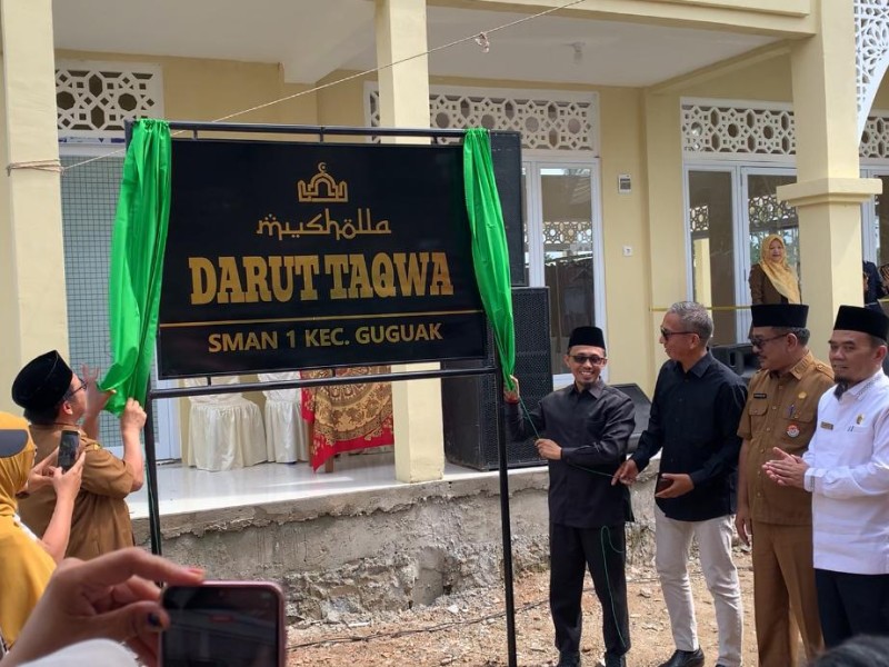 Musala Darut Taqwa Resmi Berdiri di SMAN 1 Kec. Guguak
