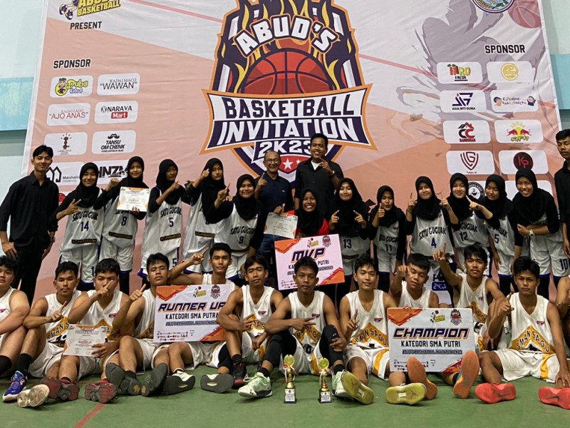 Tim Basket SMANSAGU Banjir Prestasi dalam Open Tournament Abud's Basketball Club 2023