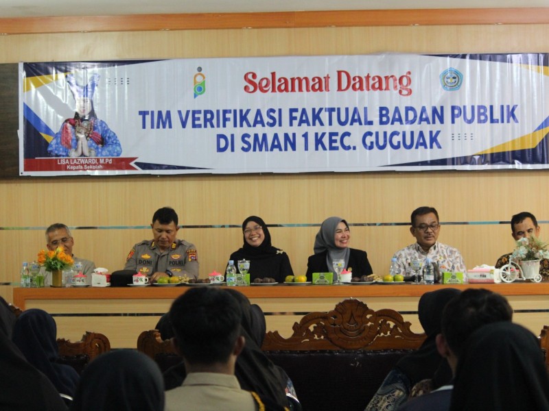 Verifikasi Faktual Badan Publik oleh Komisi Informasi di SMAN 1 Kecamatan Guguak